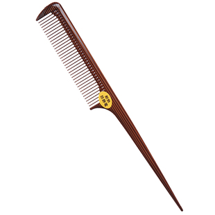 嘉美尖尾仿木纹头梳树脂耐热防静电美发挑发分缝梳子分针塑料家用