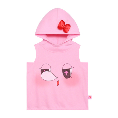 【晚安泡泡】连帽印花T恤背心