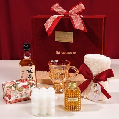 花漾丝绒伴手礼实用高档高级回礼礼盒宾客网众伴娘婚宴结婚女小红