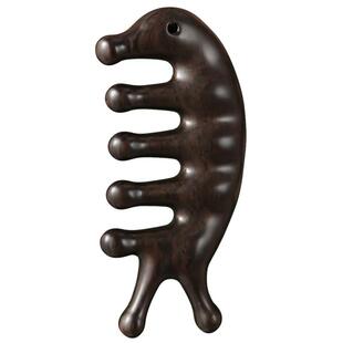 按摩梳经络梳头部脱发头疗梳眼部面部天然黑檀木梳女檀香木防梳子