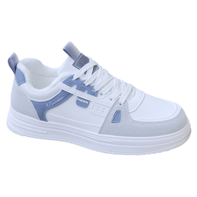 男鞋加绒加厚运动鞋保暖小白鞋