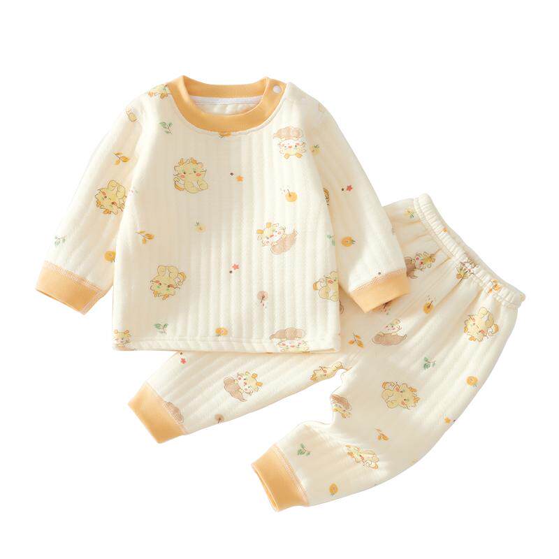 温巢婴儿衣服秋冬款保暖分体套装