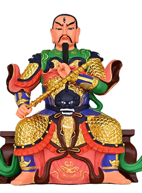 黄铜雷祖摆件坐像中式客厅装饰