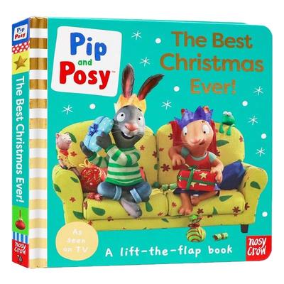 皮普和波西圣诞节英文原版绘本 Pip and Posy The Best Christmas Ever 亲子故事书TV版咕噜牛同作者精装纸板翻翻书Axel Scheffler