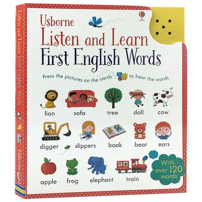 触摸可发声 英语单词 点读卡片 Listen and Learn first English Words  英文原版有声绘本词汇启蒙认知书儿童 幼儿早教