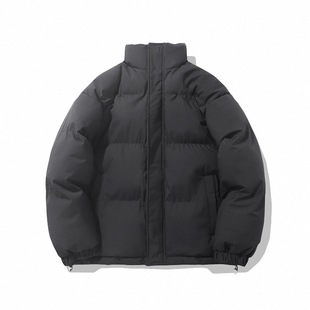 冬季新款棉衣男棉袄加厚情侣ins纯色百搭棉服立领保暖面包服外套