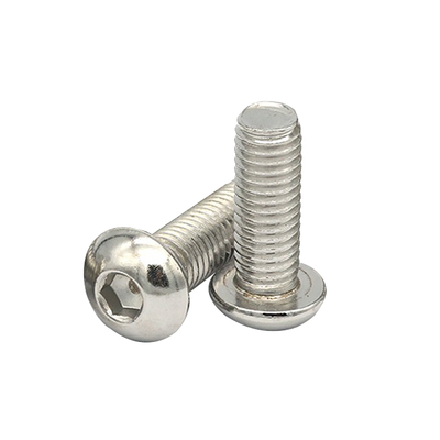201不休钢304半圆头内六角螺丝钉