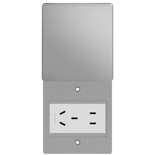 国际电工86型平推不锈钢地插防水超薄隐形地板面插座模块可更换