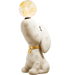 创意新款乔迁礼物轻奢风高级感比格犬落地灯摆件客厅电视柜旁装饰