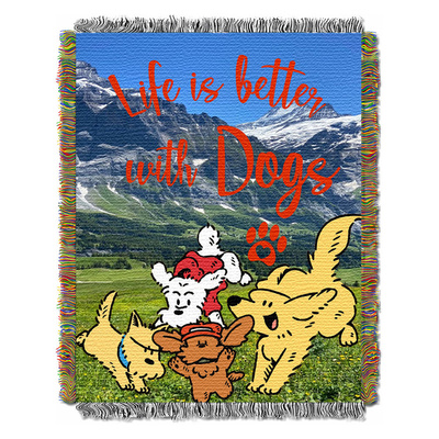 Life is better with dogs 氛围感韩国ins博主卧室布置毯子盖毯