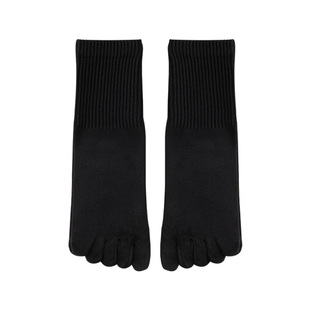 五指袜子男士中筒袜防臭防脚气秋冬季纯棉分趾袜长袜高腰长筒五趾