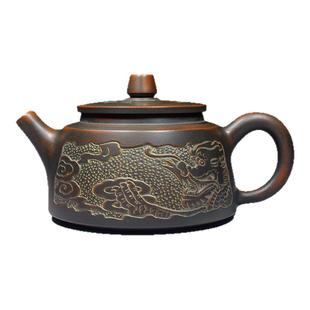 壶藏福钦州坭兴陶茶壶茶具全纯手工卢纪祖精品老泥中式复古1017