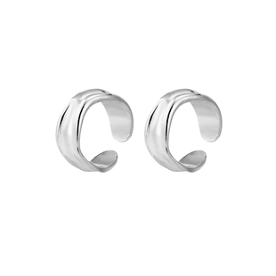 Z小姐925纯银不规则纹理耳夹无耳洞女新款高级感小众设计感耳骨夹