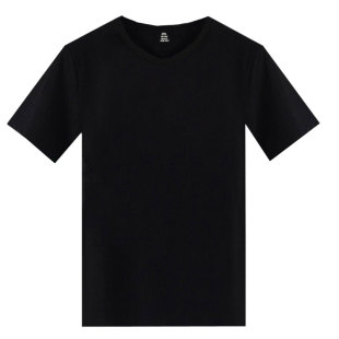 高个子加长t恤男短袖加长款打底衫纯棉V领黑色体恤衫上衣潮夏薄款