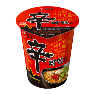 韩国进口NONG SHIM农心辛拉面65g杯面韩式拉面速食方便面杯装泡面
