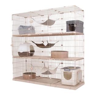 宠管家拼装猫笼两层隔开大空间家用室内猫别墅可隔断猫笼寄养笼