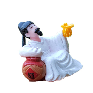 迷你中式古风李白人物模型摆件水陆缸微景观盆景沙盘DIY造景装饰