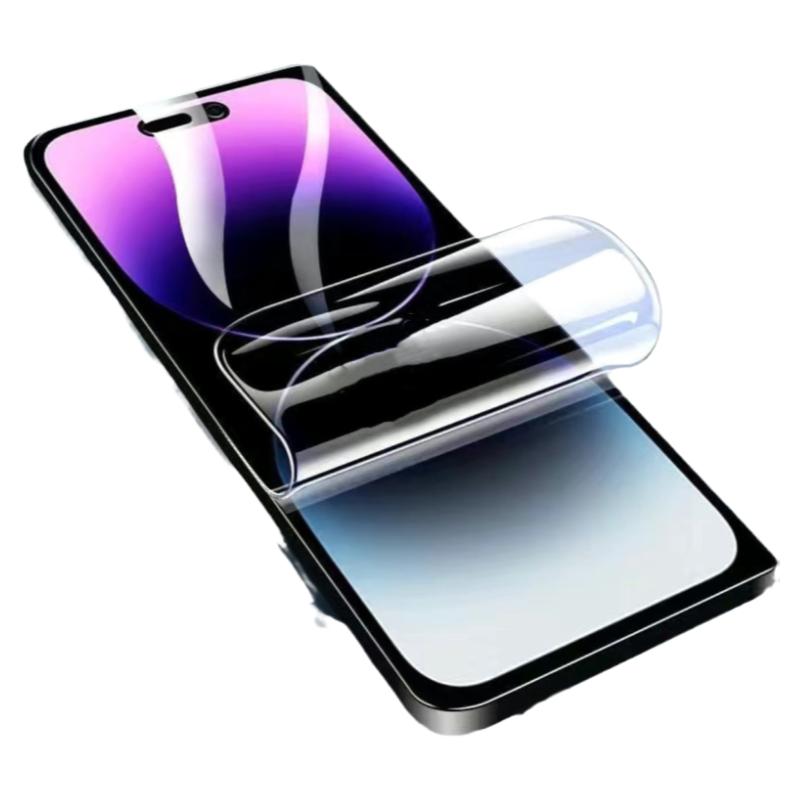 适用苹果15水凝膜iPhone14pro钢化膜全屏磨砂13promax防窥覆盖12mini蓝光11pro/x/8plus