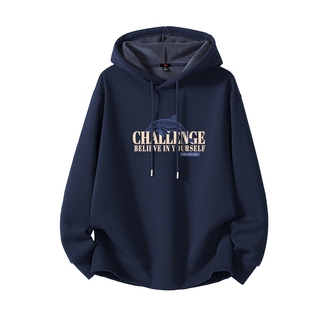 班尼路S&K系列加绒连帽卫衣男冬季新款加厚美式休闲外套宽松长袖A