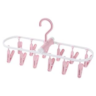 塑料多夹子袜子夹可折叠收纳晾衣架袜子晾衣多功能12夹袜子晾晒架