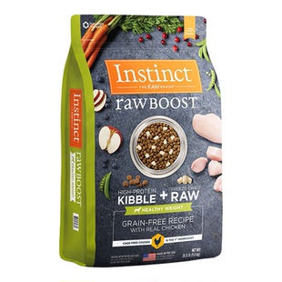 Instinct天然百利狗粮进口冻干鸡肉减重低脂成犬粮9KG