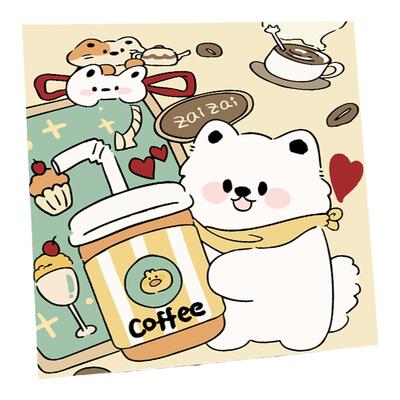 宝藏湾 diy数字油画爆米崽崽填色手工儿童绘彩画填充小尺寸装饰画