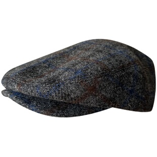 HarrisTweed100%纯羊毛鸭舌帽子男哈里斯英伦复古百搭平顶前进帽