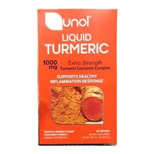 美国直邮 原装进口Qunol liquid 液体姜黄素1000mg护*肝橙味900ml
