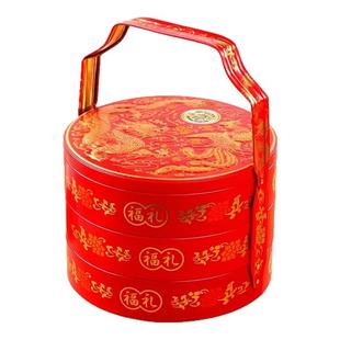 徐福记喜糖手提篮礼盒结婚订婚提亲高端铁礼盒婚庆春节伴手礼批发