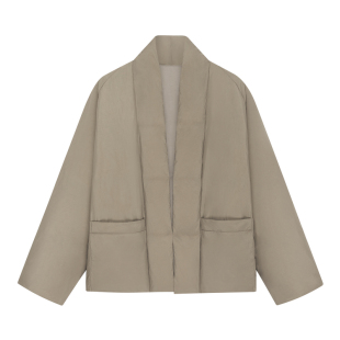 nice rice好饭 冬季95白鸭绒经典道袍式大廓形羽绒服男NGD10087