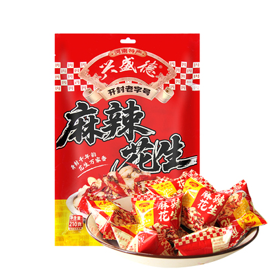 兴盛德手抓包袋装麻辣藤椒花生210g开封特产礼物下酒菜零食