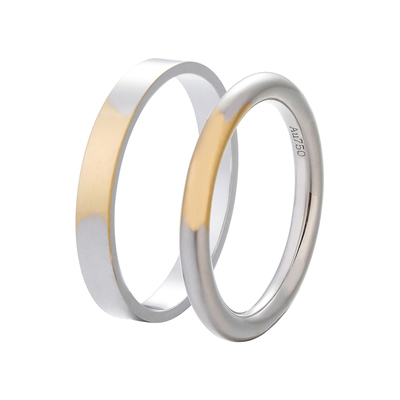 18K黄金镀银褪色戒指情侣对戒