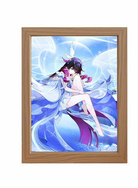少女哥伦比娅镜子灯光画