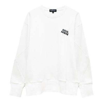 刺绣logo宽松圆领加绒卫衣