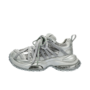 DESKISS老爹鞋女款2026春季季新款增高厚底复古风水钻女鞋低帮ins