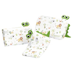 gb好孩子婴儿乳胶枕套儿童纯棉枕头套男女宝宝大号抗菌全棉0-15岁