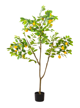 仿真柠檬树室内客厅装饰摆件盆栽大型仿生植物落地绿植高级感假树