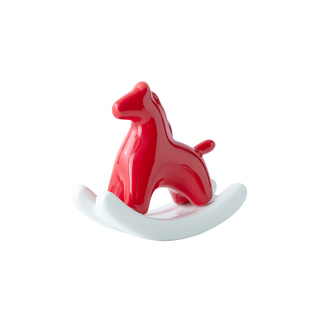 画续陶瓷摇摇马摆件茶宠中国风茶桌装饰品精致创意办公室小马摆件