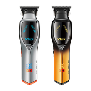 VGR专业雕刻电动理发器发廊级数显剃头器USB充电理发推家用电推剪