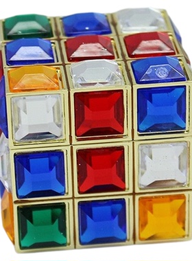 旅游纪念品珐琅彩合金首饰盒创意魔方装饰盒派对礼物方形珠宝盒