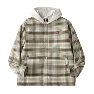 李宁棉服男反伍系列2026年新款春季加厚连帽时尚格子外套AFMW001