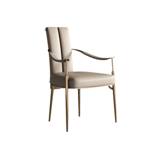 Mobeier 设计师休闲椅办公室书房主人位茶椅轻奢现代不锈钢茶桌椅