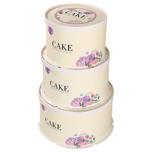 圆形生日蛋糕盒烘焙包装8/10/12/14/16/18寸双层加高三层特高大红