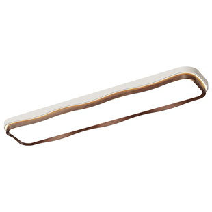 中古风长条吸顶灯胡桃原木色现代简约护眼卧室入户阳台过道走廊灯