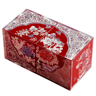 锦贝传说螺钿漆器首饰盒结婚礼物送新人订婚送闺蜜朋友新婚礼品盒