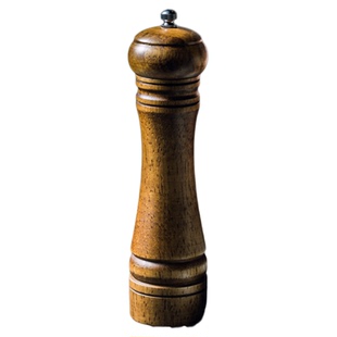 木质手动研磨器定量盐罐家用海盐黑胡椒粒研磨瓶牛排调料瓶撒料罐