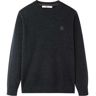 海澜之家纯绵羊毛修身印花毛衫男