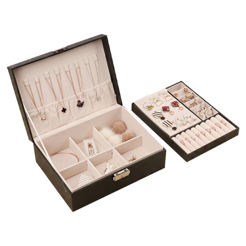 首饰收纳盒高档精致项链耳饰黄金手饰品耳环珠宝盒子大容量2025款