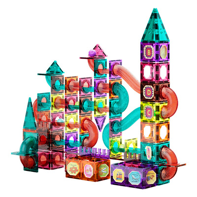 纽奇儿童磁力片彩窗轨道益智