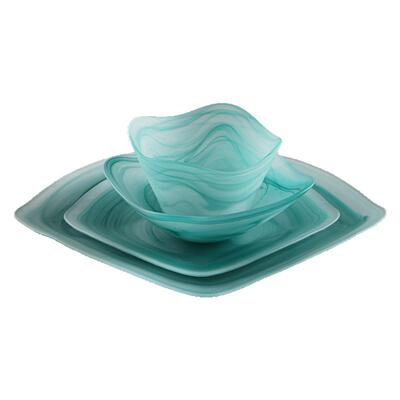 云雾水果盘果篮高颜值家用高端客厅简约现代轻奢玻璃摆件沙拉碗盘